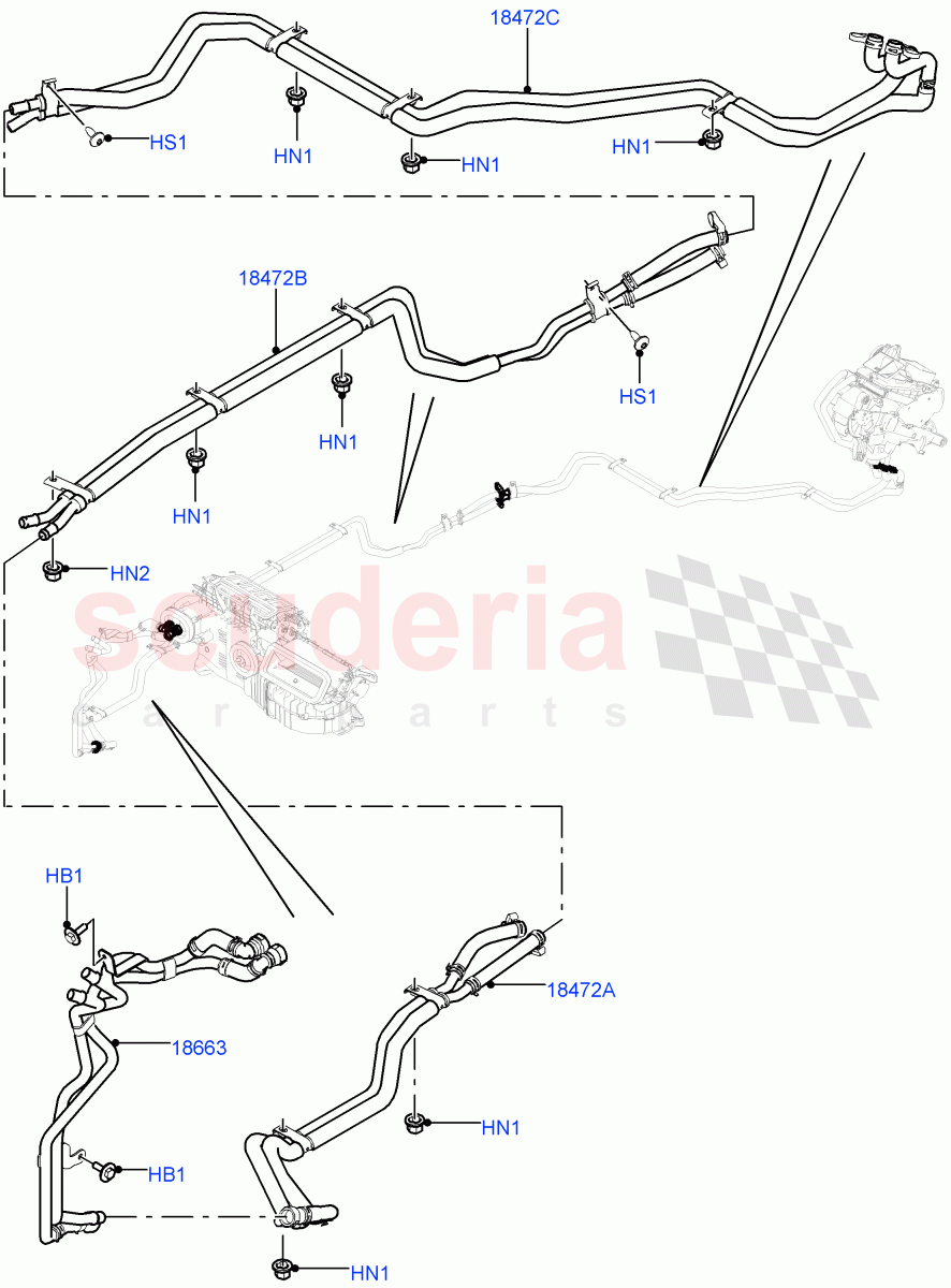 Heater Hoses of Land Rover Land Rover Range Rover (2012-2021) [2.0 Turbo Petrol AJ200P]