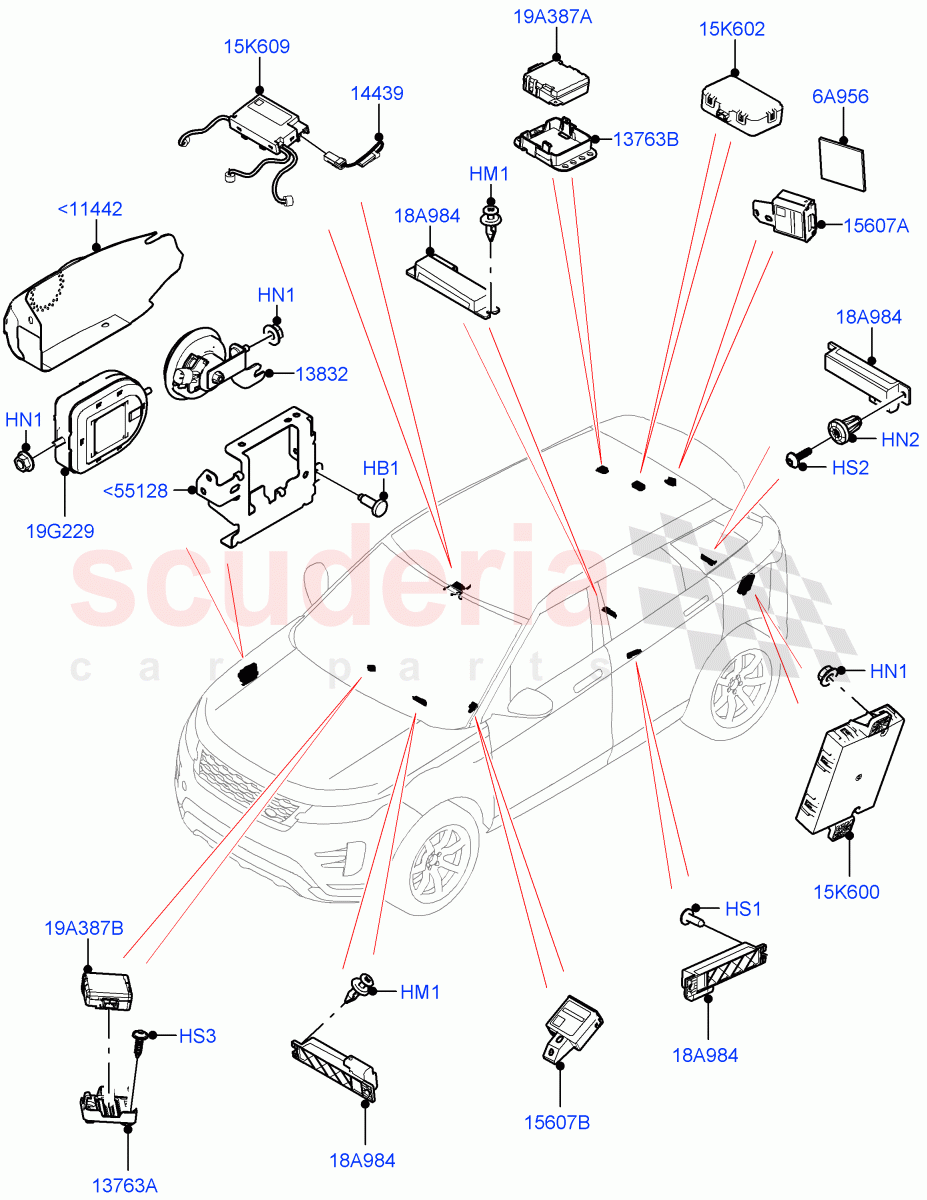 Anti-Theft Alarm Systems (Changsu (China)) of Land Rover Land Rover Range Rover Evoque (2019+) [2.0 Turbo Diesel AJ21D4]