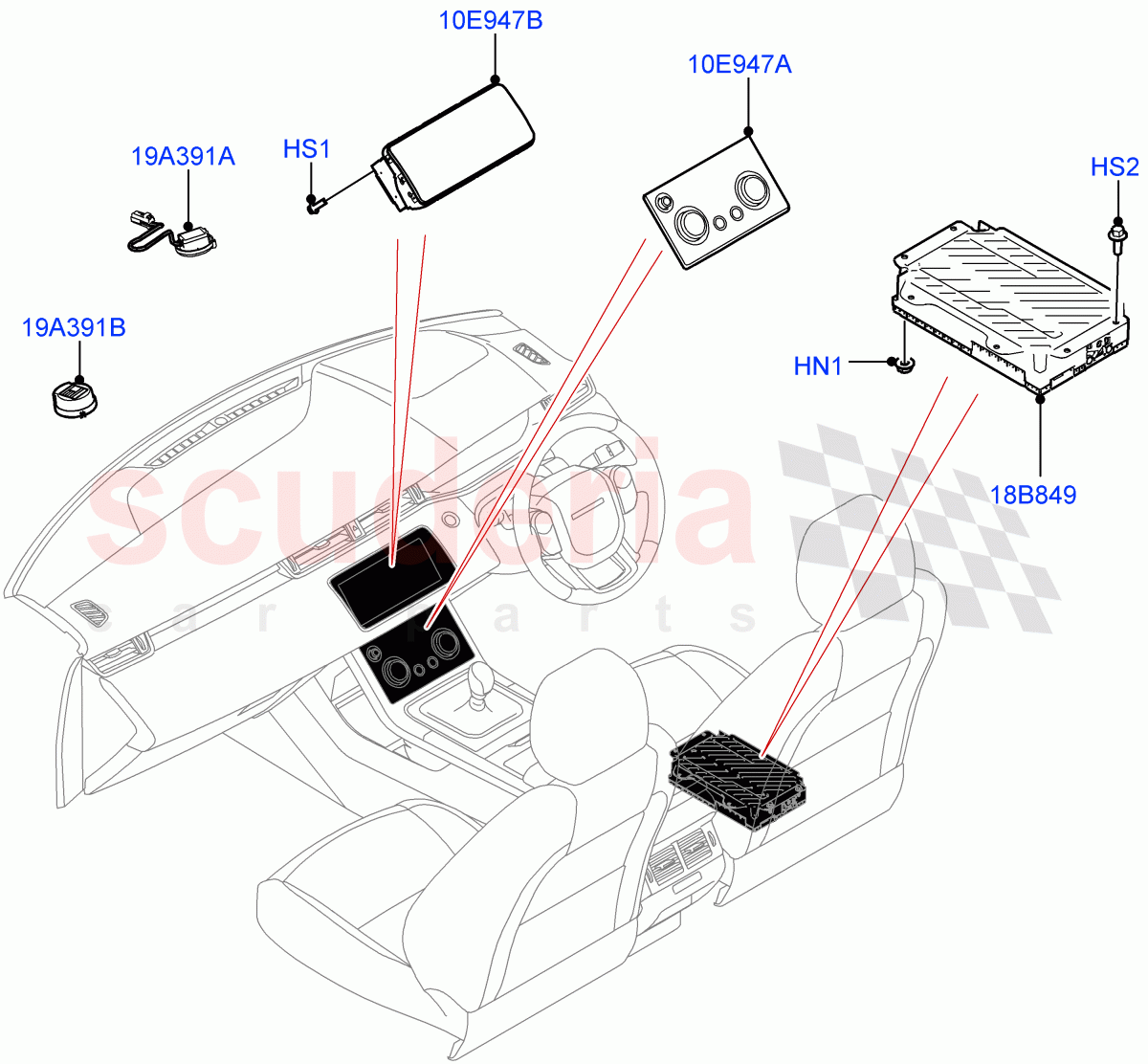 Audio Equipment - Original Fit (Changsu (China)) of Land Rover Land Rover Range Rover Evoque (2019+) [2.0 Turbo Diesel AJ21D4]