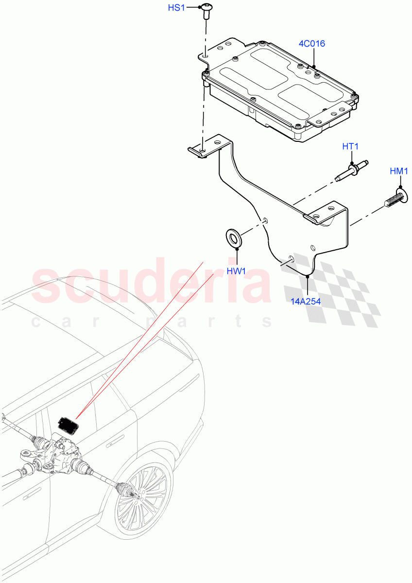 Rear Axle Modules And Sensors(Torque Vectoring By Braking (TVBB)) of Land Rover Land Rover Range Rover (2022+) [3.0 I6 Turbo Diesel AJ20D6]