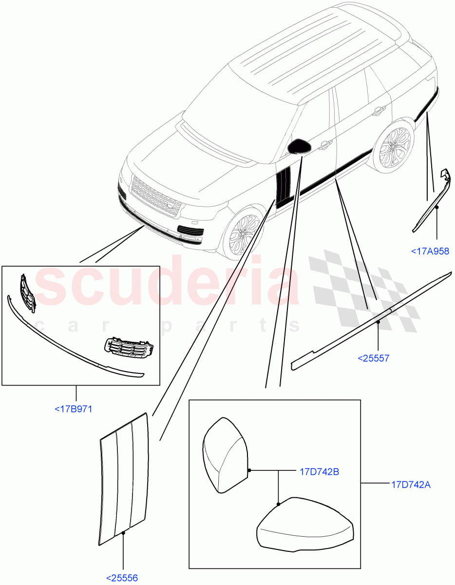 Exterior Body Styling Items(Accessory) of Land Rover Land Rover Range Rover (2012-2021) [4.4 DOHC Diesel V8 DITC]