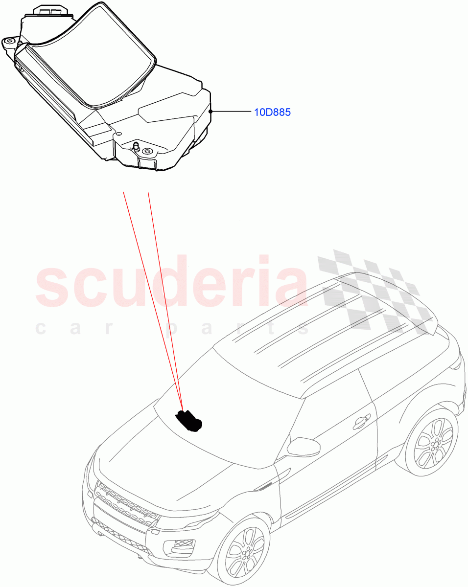 Head Up Display Module(Changsu (China),Head Up Display)((V)FROMHG149559) of Land Rover Land Rover Range Rover Evoque (2012-2018) [2.0 Turbo Petrol GTDI]