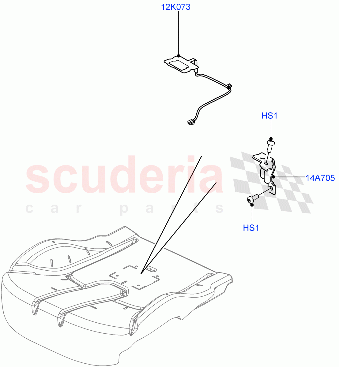 Front Seat Base(Sensors)((V)TOHA999999) of Land Rover Land Rover Range Rover Sport (2014+) [5.0 OHC SGDI SC V8 Petrol]