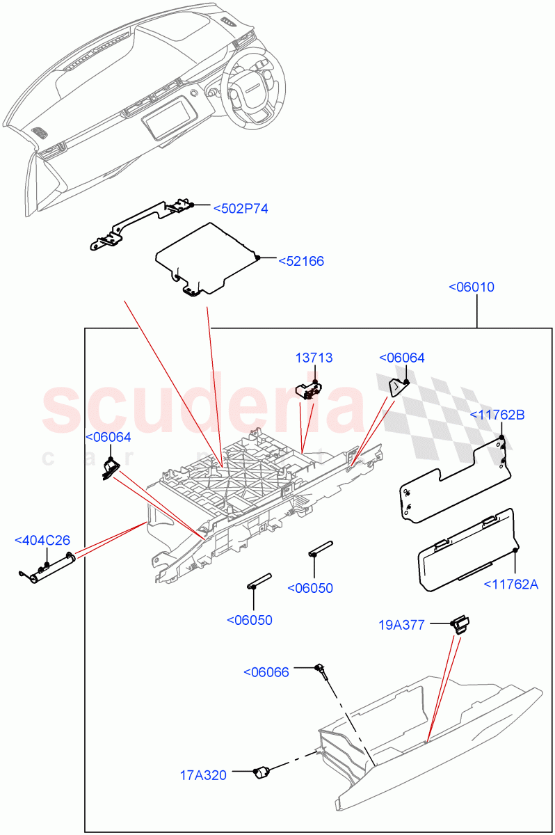 Glove Box (Changsu (China)) of Land Rover Land Rover Range Rover Evoque (2019+) [2.0 Turbo Petrol AJ200P]