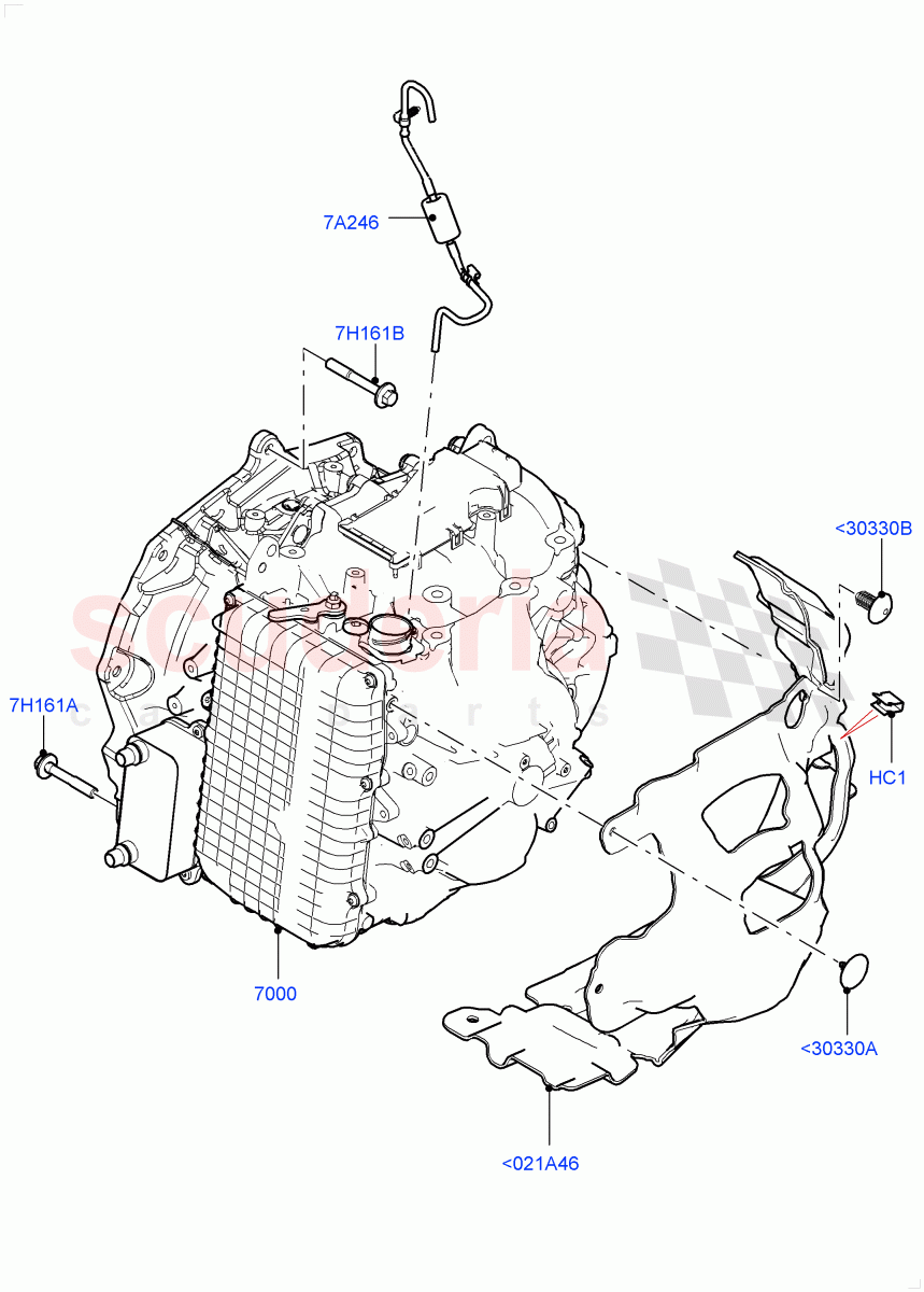 Auto Trans Assy & Speedometer Drive(2.0L AJ20P4 Petrol E100 PTA,9 Speed Auto Trans 9HP50,Itatiaia (Brazil))((V)FROMLT000001) of Land Rover Land Rover Discovery Sport (2015+) [2.0 Turbo Petrol GTDI]