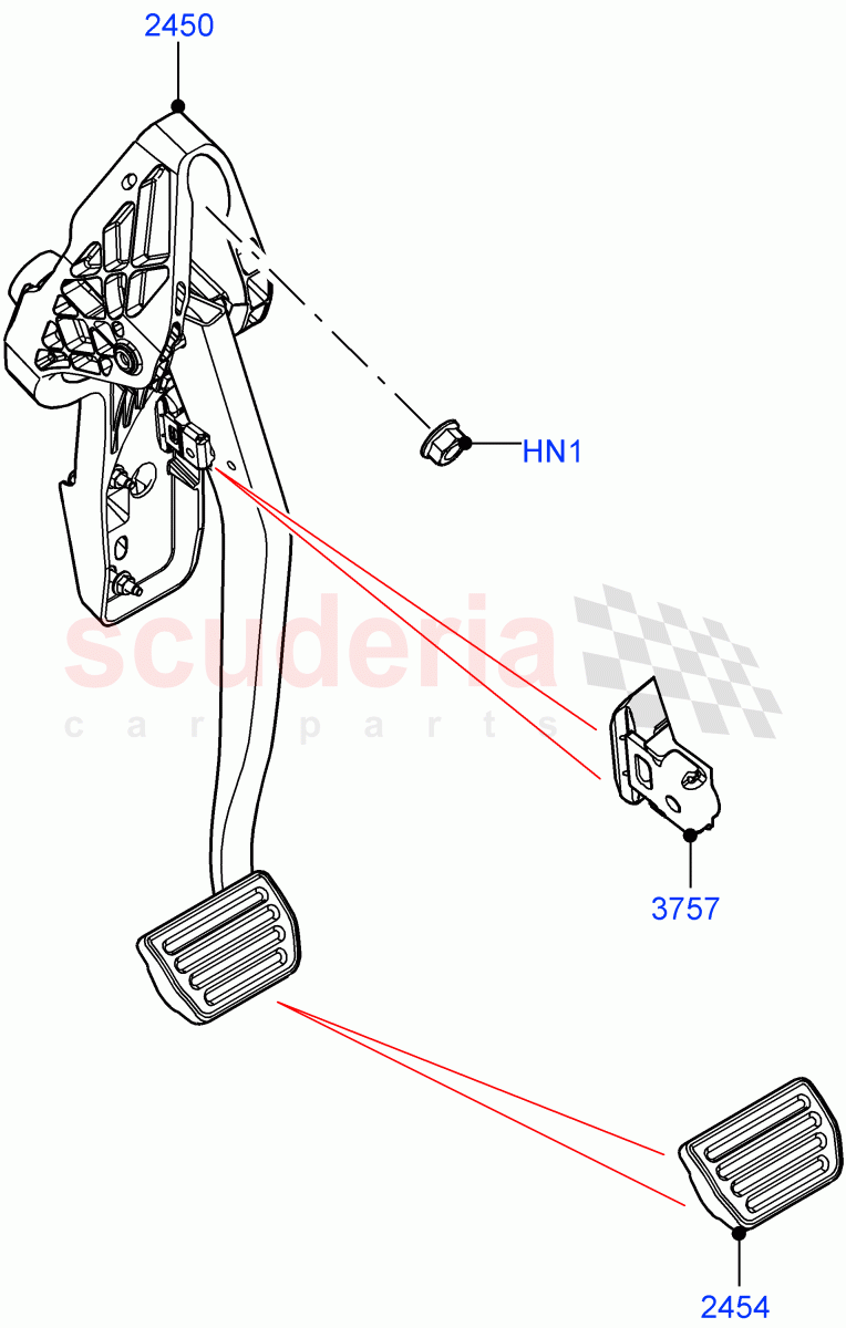 Brake And Clutch Controls(9 Speed Auto Trans 9HP50,Itatiaia (Brazil)) of Land Rover Land Rover Range Rover Evoque (2019+) [1.5 I3 Turbo Petrol AJ20P3]