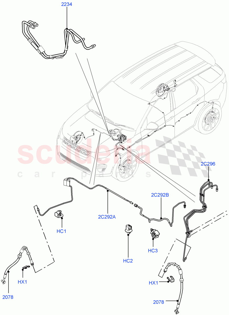 Front Brake Pipes(Itatiaia (Brazil))((V)FROMGT000001) of Land Rover Land Rover Discovery Sport (2015+) [2.0 Turbo Petrol AJ200P]