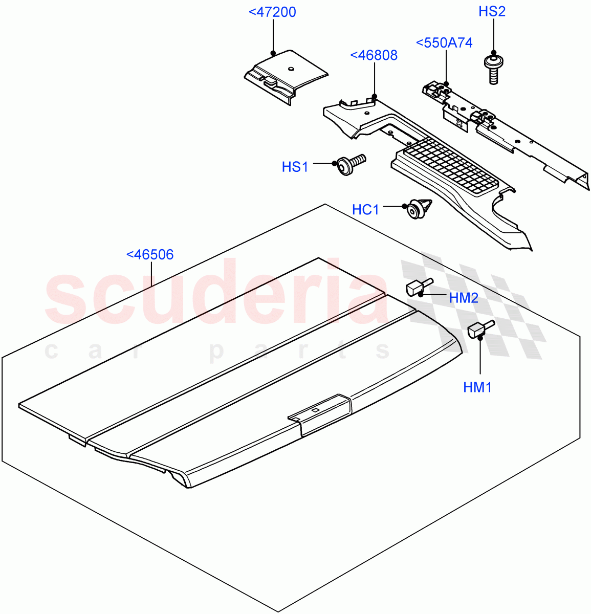 Load Compartment Trim(Package Tray)(Less Armoured)((V)FROMAA000001) of Land Rover Land Rover Range Rover (2010-2012) [3.6 V8 32V DOHC EFI Diesel]