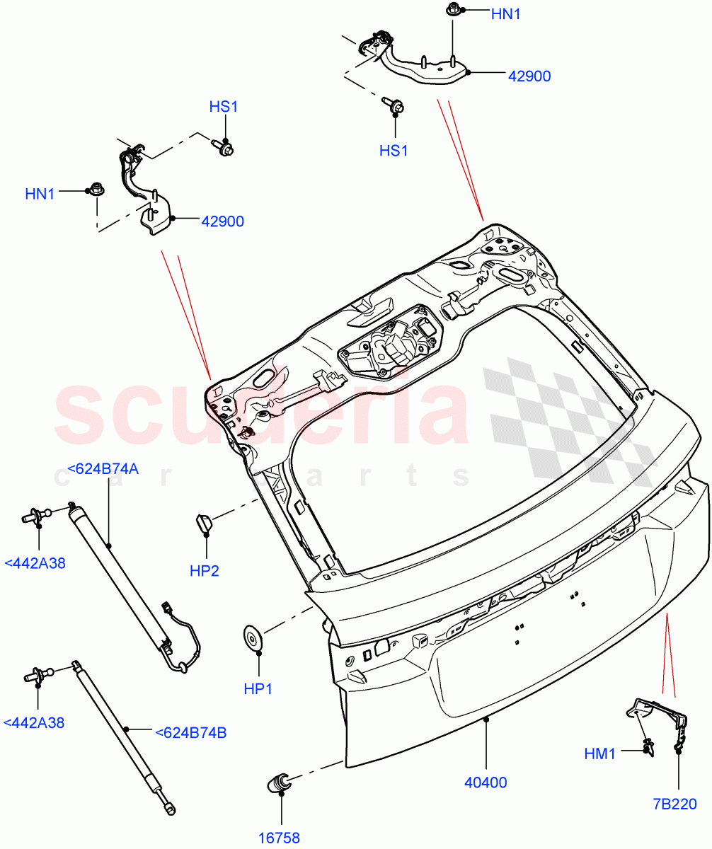 Luggage Compartment Door(Door And Fixings) of Land Rover Land Rover Range Rover Velar (2017+) [2.0 Turbo Petrol AJ200P]