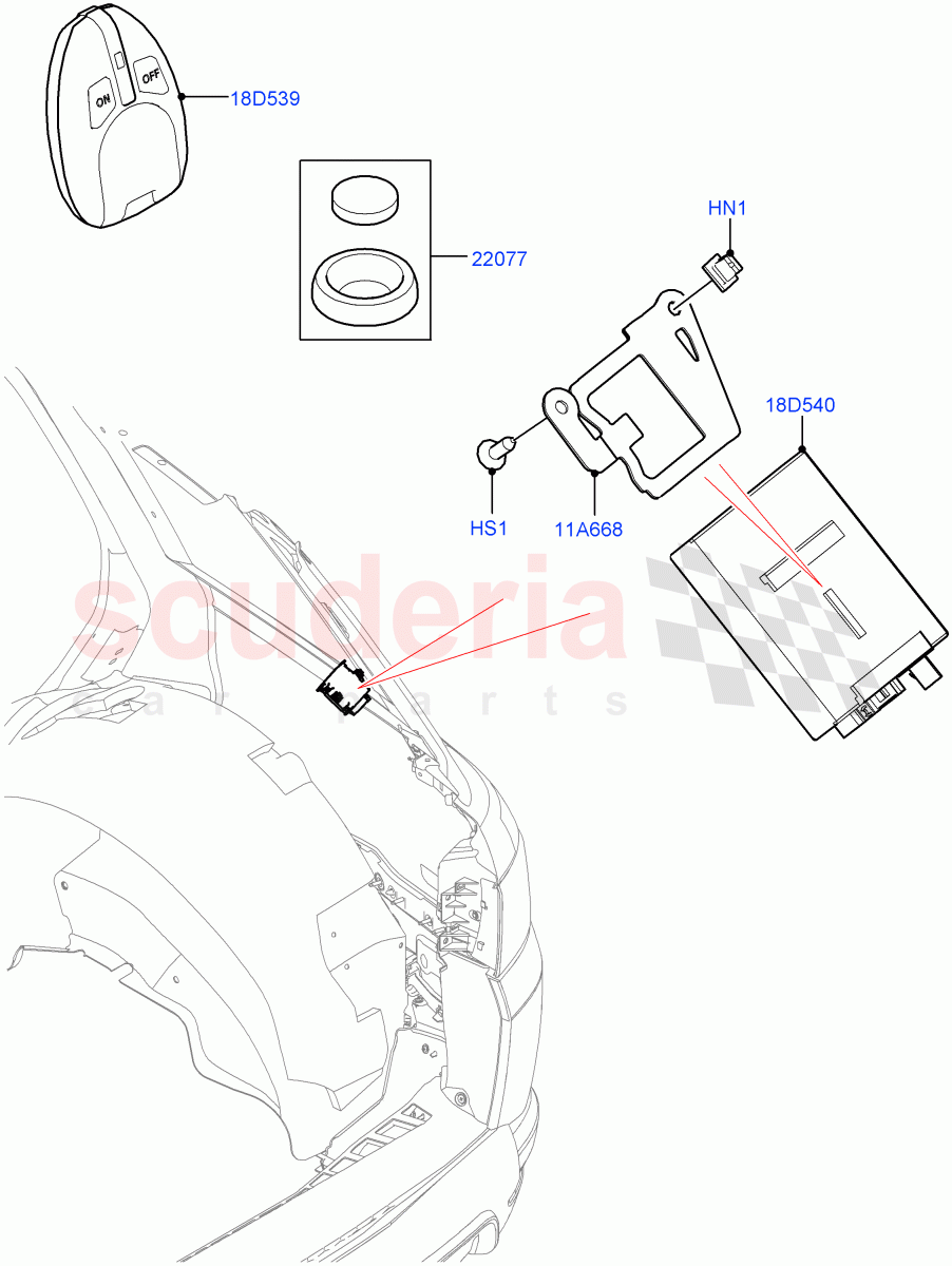 Auxiliary Fuel Fired Pre-Heater(Remote Control)(Fuel Heater W/Pk Heat With Remote)((V)FROMKA000001) of Land Rover Land Rover Range Rover Sport (2014+) [5.0 OHC SGDI SC V8 Petrol]