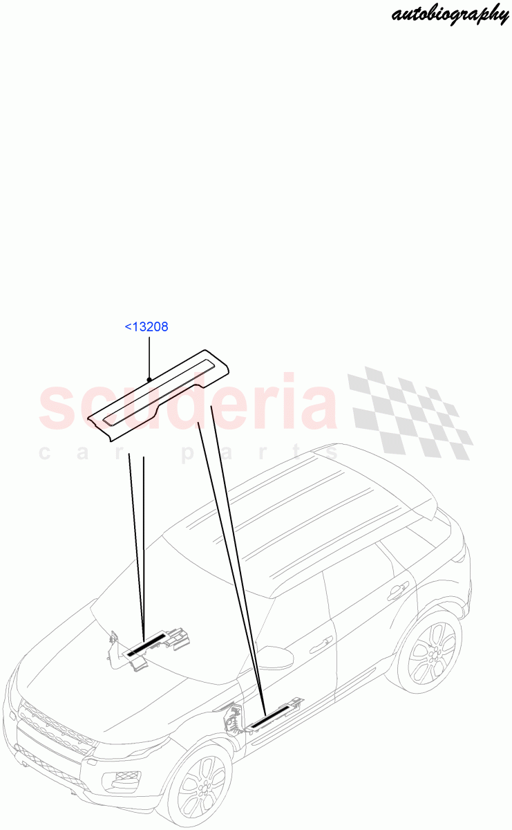 Side Trim(Sill)(5 Door,Frt Dr Treadstrip - Illum Autobio,Halewood (UK),Autobiography Pack)((V)FROMFH000001) of Land Rover Land Rover Range Rover Evoque (2012-2018) [2.0 Turbo Petrol AJ200P]