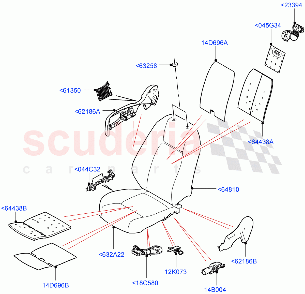 Front Seat Pads/Valances & Heating(Changsu (China))((V)FROMFG000001,(V)TOKG446856) of Land Rover Land Rover Discovery Sport (2015+) [2.0 Turbo Petrol GTDI]