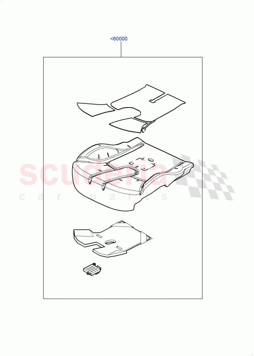 Front Seat Base(Sensors, For North America Only)((+)"CDN/MEX/USA",With Head Impact Crash Criteria) of Land Rover Land Rover Range Rover Sport (2014+) [5.0 OHC SGDI SC V8 Petrol]