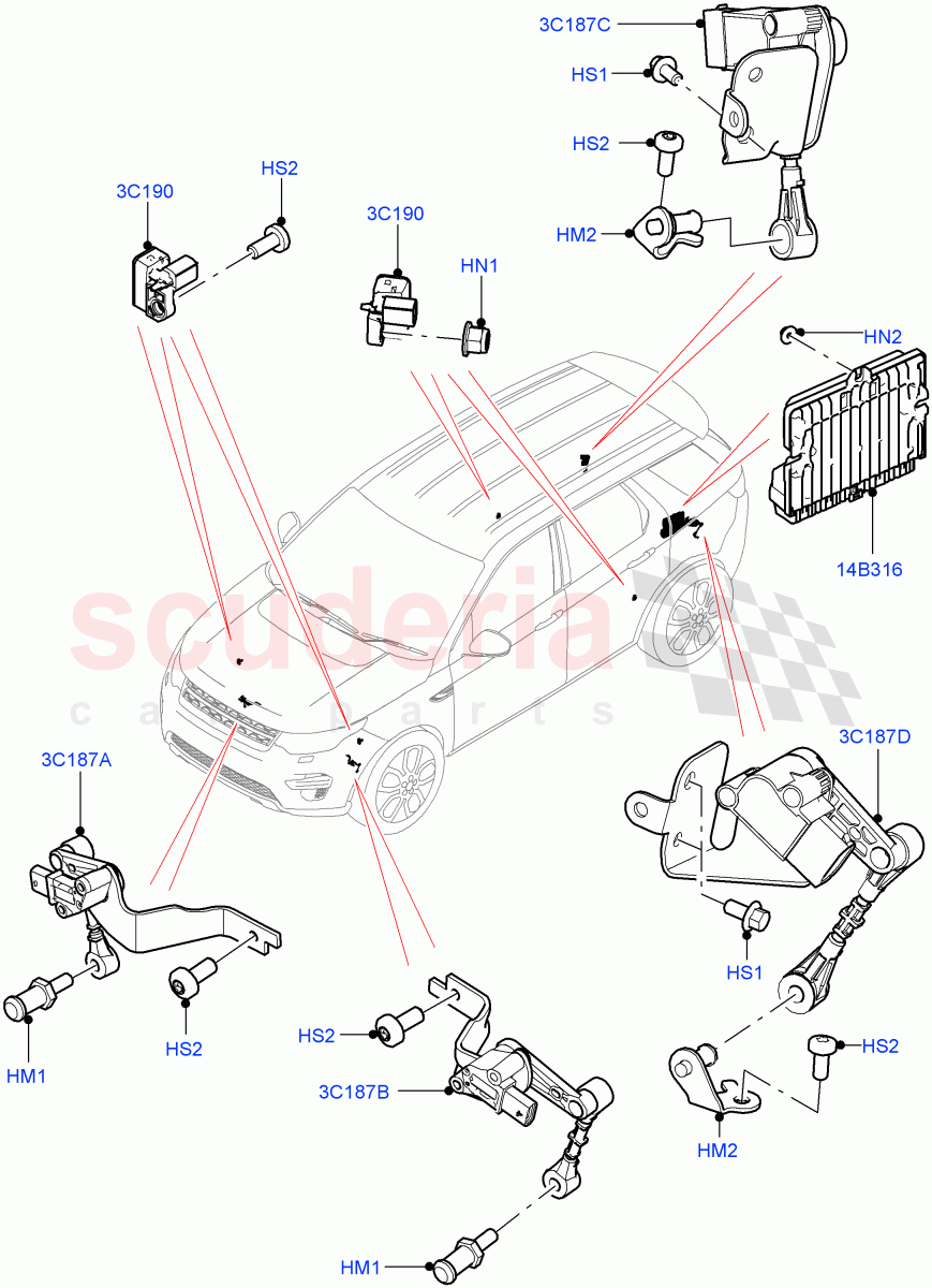 Electronic Damper Control (Halewood (UK)) ((V) FROMLH000001) of Land Rover Land Rover Discovery Sport (2015+) [2.0 Turbo Diesel]