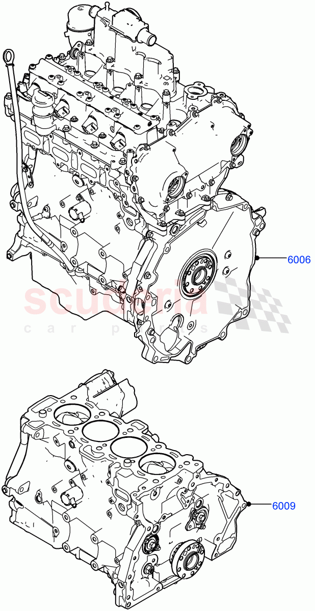 Service Engine And Short Block(2.0L I4 Mid AJ200 Petrol E100,Itatiaia (Brazil),2.0L I4 Mid DOHC AJ200 Petrol)((V)FROMJT000001) of Land Rover Land Rover Range Rover Evoque (2012-2018) [2.0 Turbo Petrol AJ200P]