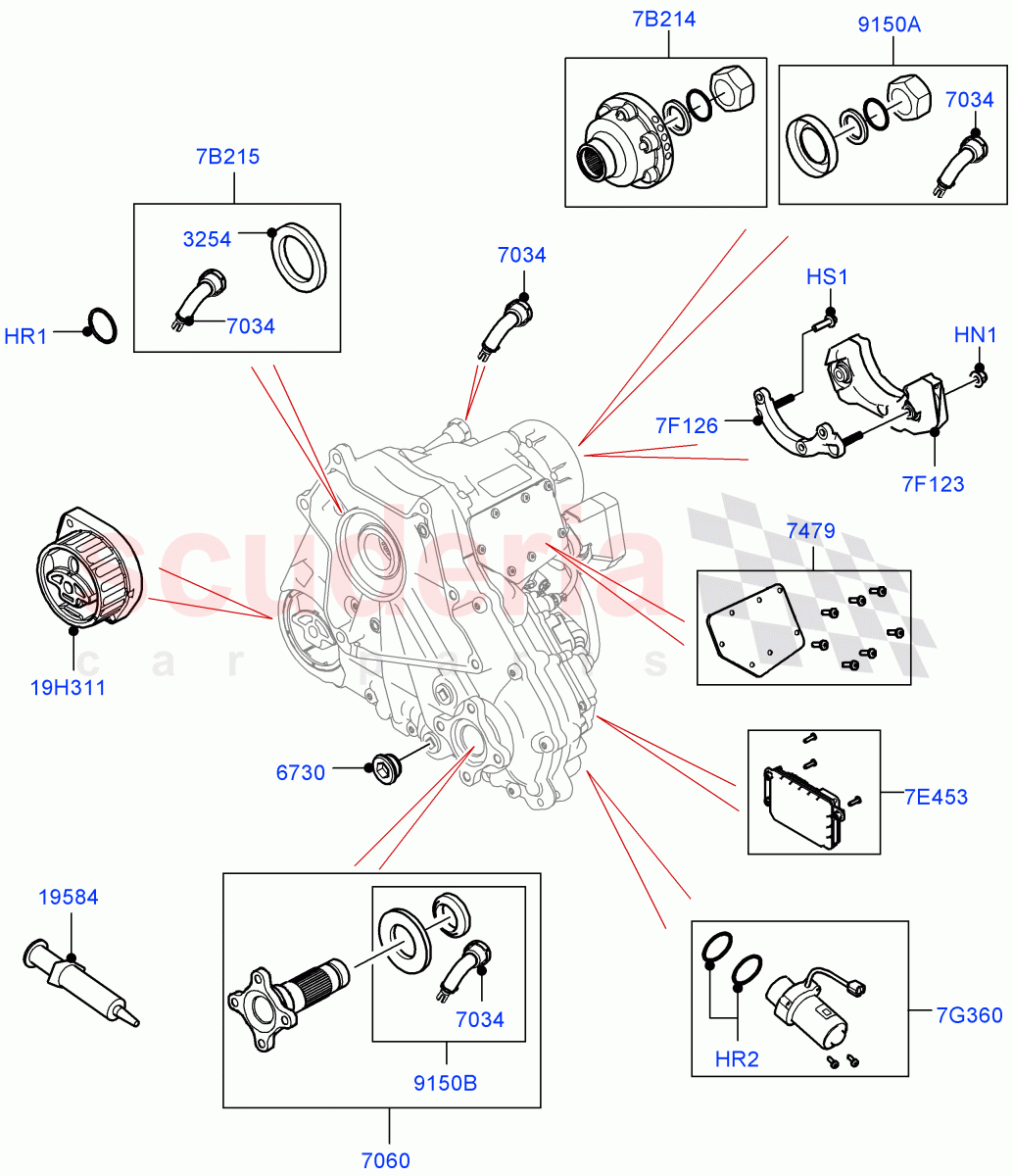 Transfer Drive Components of Land Rover Land Rover Range Rover Velar (2017+) [3.0 DOHC GDI SC V6 Petrol]