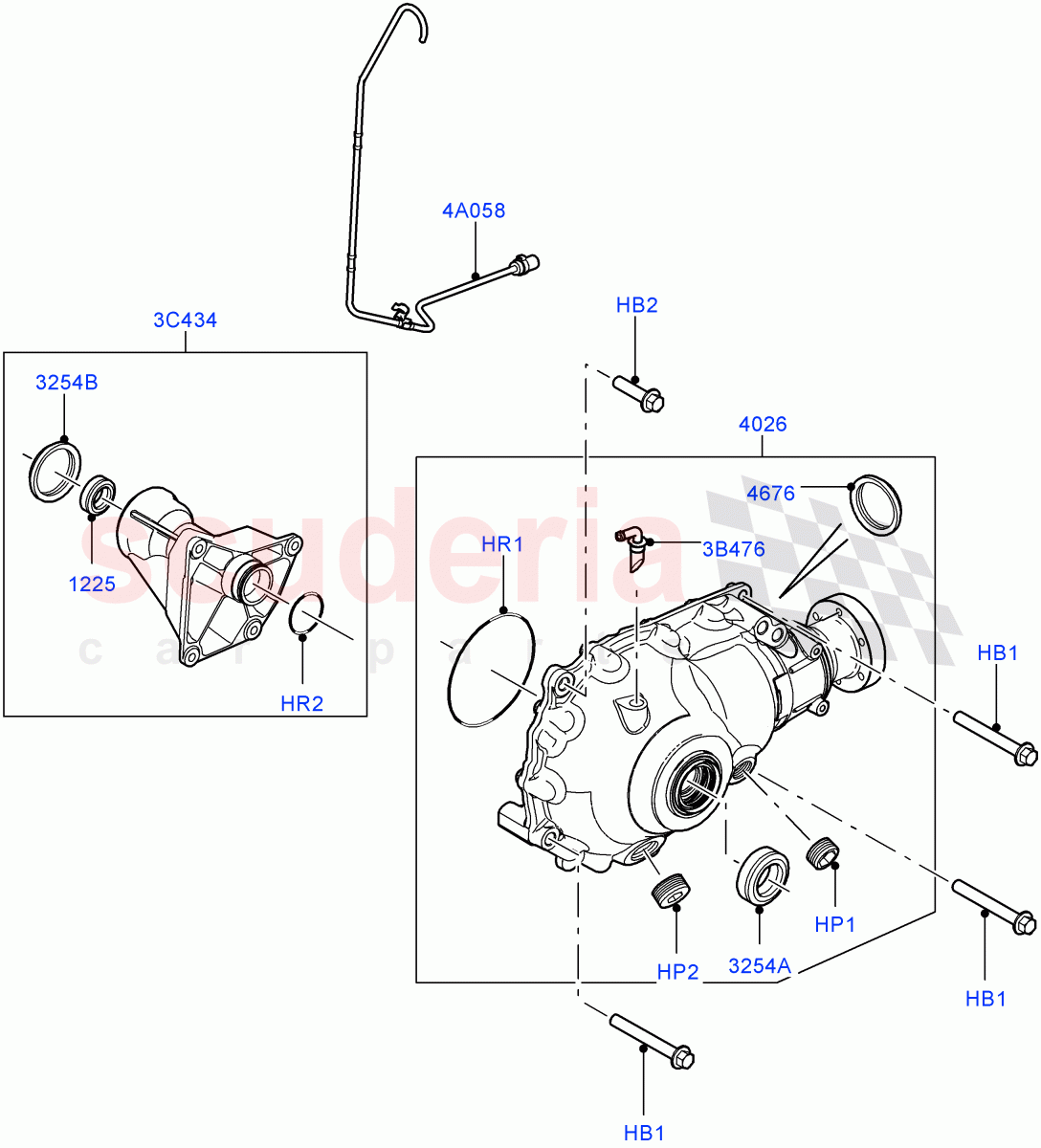 Front Axle Case ((V) FROMAA000001) of Land Rover Land Rover Range Rover (2010-2012) [4.4 DOHC Diesel V8 DITC]