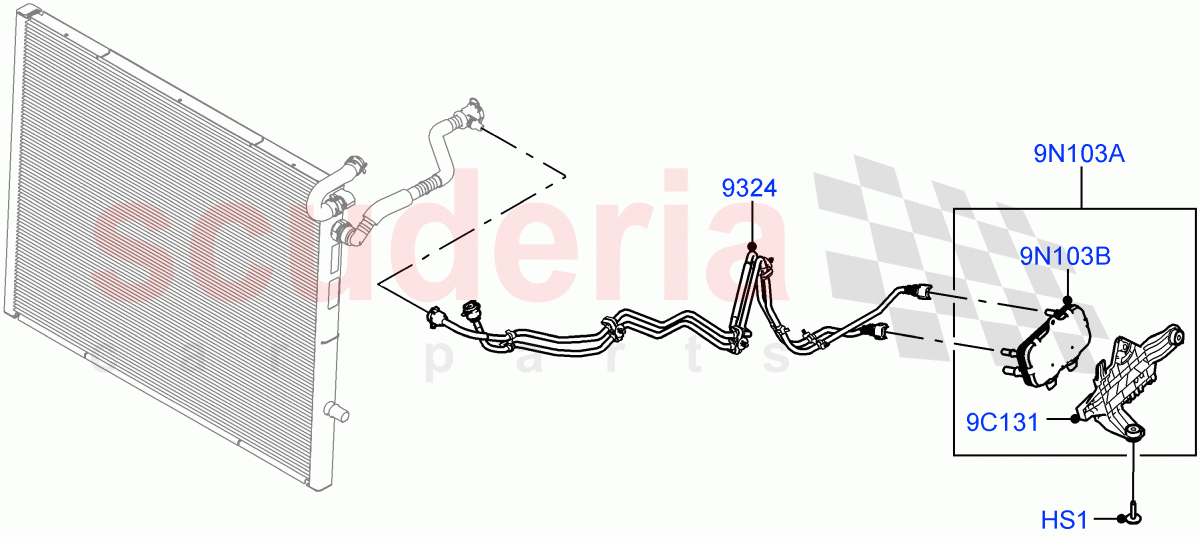 Fuel Cooler Assembly(3.0L AJ20D6 Diesel High) of Land Rover Land Rover Range Rover (2022+) [3.0 I6 Turbo Diesel AJ20D6]