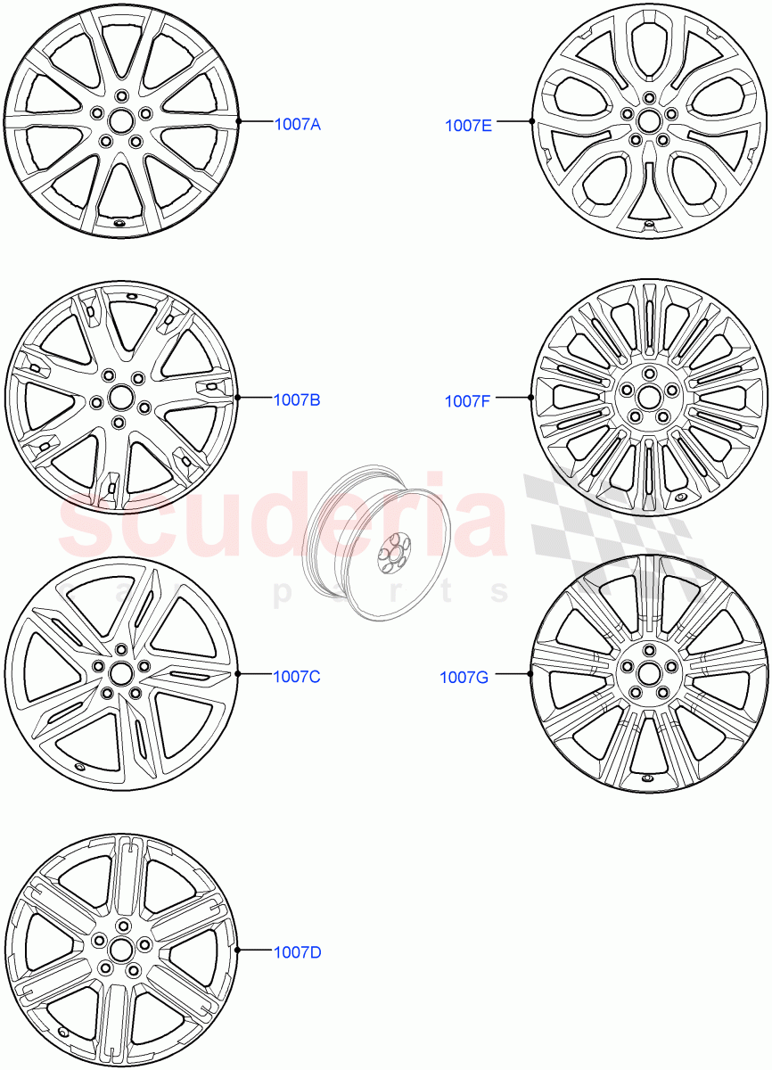 Wheels(Halewood (UK))((V)FROMCH000001) of Land Rover Land Rover Range Rover Evoque (2012-2018) [2.0 Turbo Diesel]