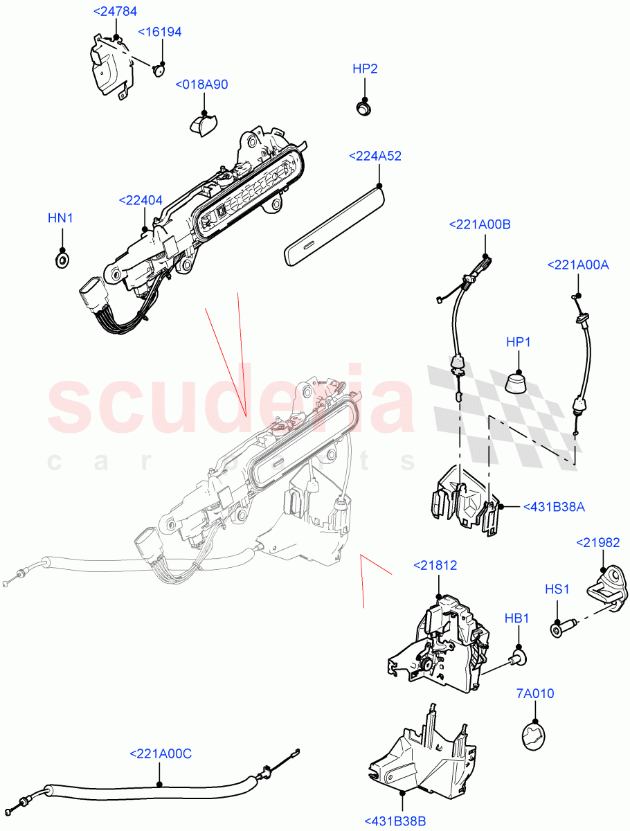 Front Door Lock Controls (Itatiaia (Brazil)) of Land Rover Land Rover Range Rover Evoque (2019+) [2.0 Turbo Petrol AJ200P]
