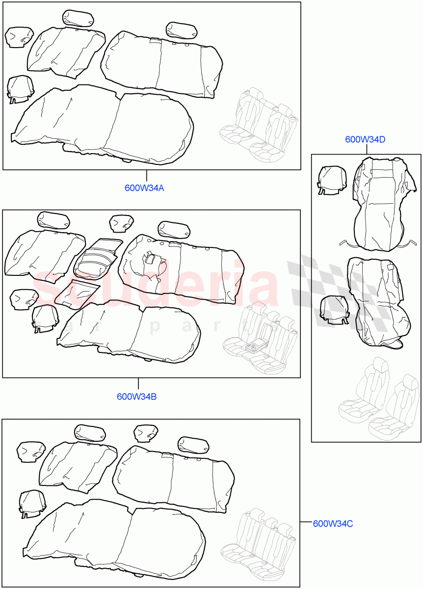 Accessory Seat Covers(Accessory)(Halewood (UK),Itatiaia (Brazil)) of Land Rover Land Rover Range Rover Evoque (2012-2018) [2.0 Turbo Petrol GTDI]