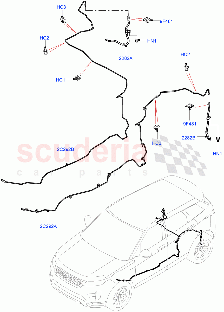 Rear Brake Pipes(Itatiaia (Brazil)) of Land Rover Land Rover Range Rover Evoque (2019+) [2.0 Turbo Diesel AJ21D4]