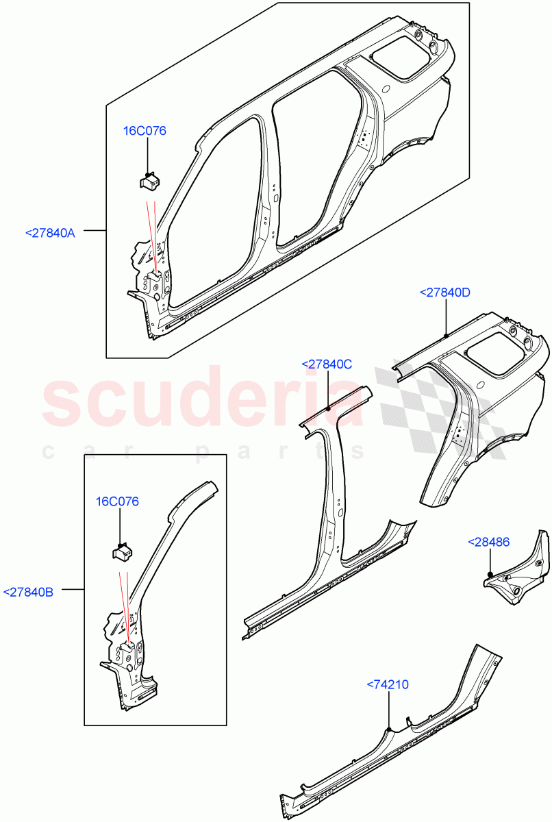 Side Panels - Outer(Halewood (UK)) of Land Rover Land Rover Discovery Sport (2015+) [2.0 Turbo Diesel AJ21D4]