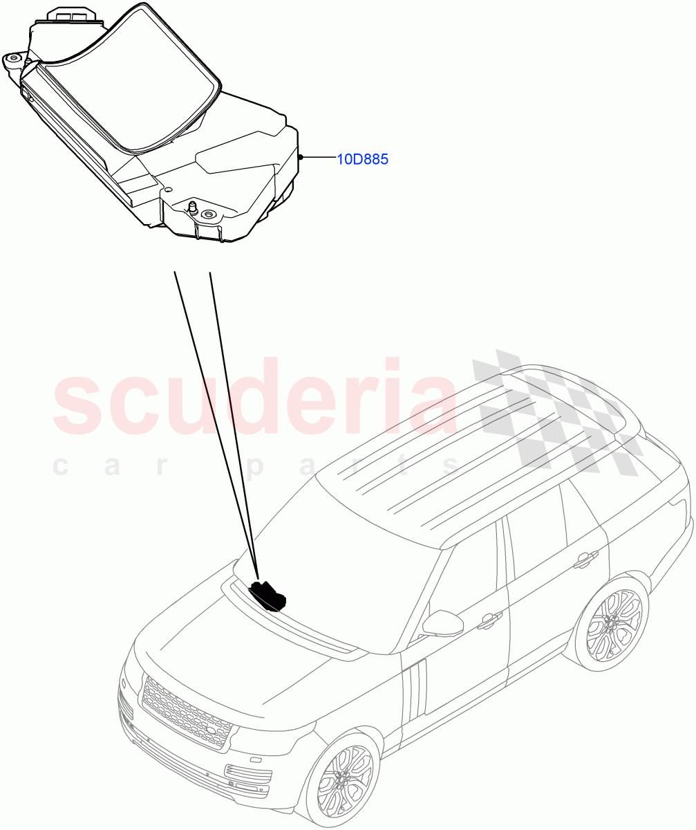 Head Up Display Module(Head Up Display)((V)FROMFA000001) of Land Rover Land Rover Range Rover (2012-2021) [2.0 Turbo Petrol GTDI]