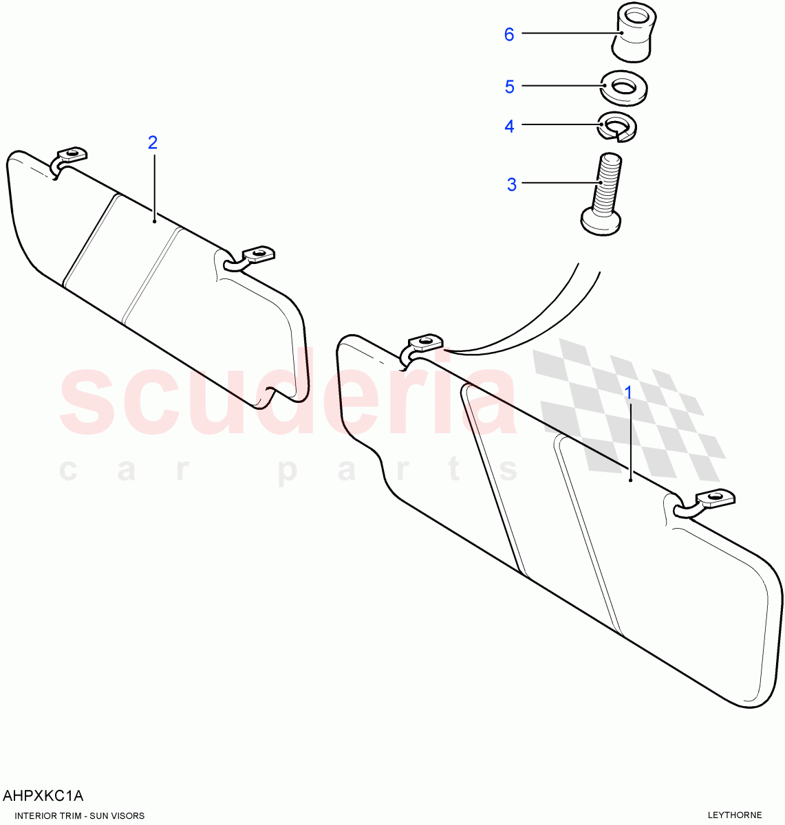 Sunvisors ((V) FROM7A000001) of Land Rover Land Rover Defender (2007-2016)