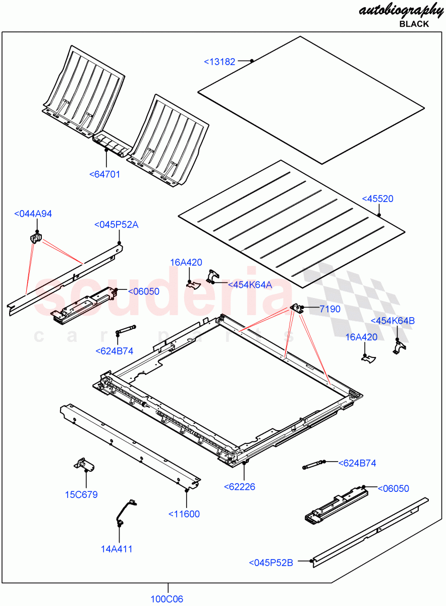 Load Compartment Trim(Autobiography Black / SV Autobiography)(Limited Edition Lux Leather,Loadspace Floor - Carpet,Perforated Soft Grain Leather,2S AL Leather Diamond,Loadspace Floor - Veneer)((V)FROMJA000001) of Land Rover Land Rover Range Rover (2012-2021) [3.0 DOHC GDI SC V6 Petrol]