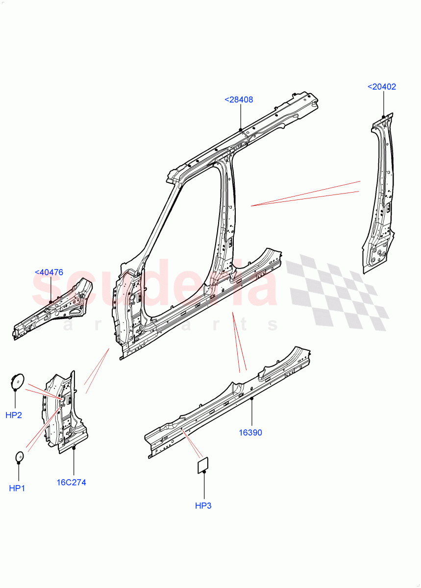 Side Panels - Inner(Middle - Front) of Land Rover Land Rover Range Rover (2012-2021) [2.0 Turbo Petrol GTDI]