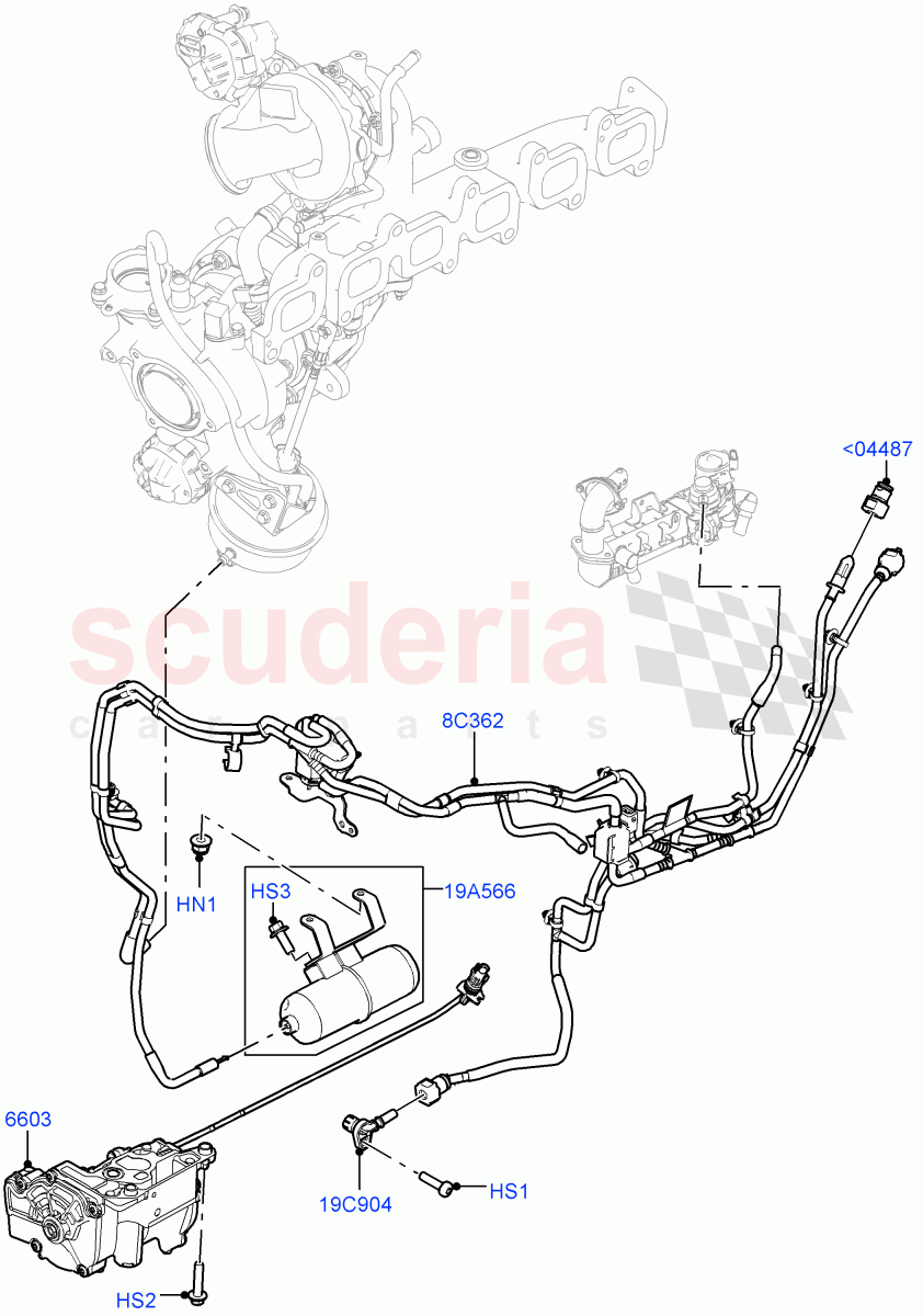 Vacuum Control And Air Injection (Nitra Plant Build) (3.0L AJ20D6 Diesel High) ((V) FROMM2000001) of Land Rover Land Rover Defender (2020+) [3.0 I6 Turbo Diesel AJ20D6]