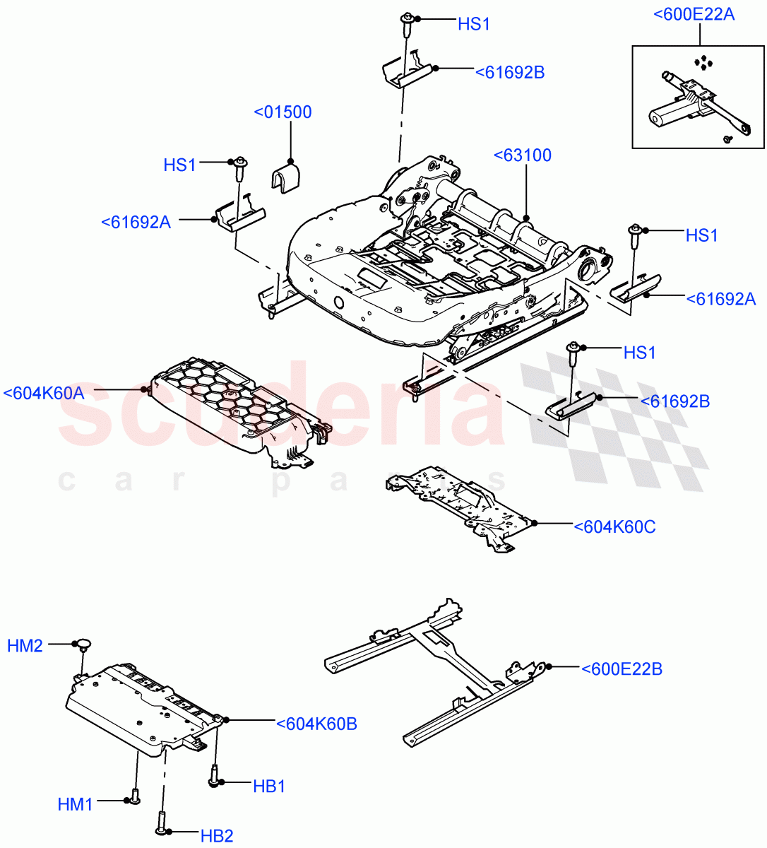 Front Seat Base(Changsu (China))((V)FROMFG000001) of Land Rover Land Rover Discovery Sport (2015+) [2.0 Turbo Diesel AJ21D4]