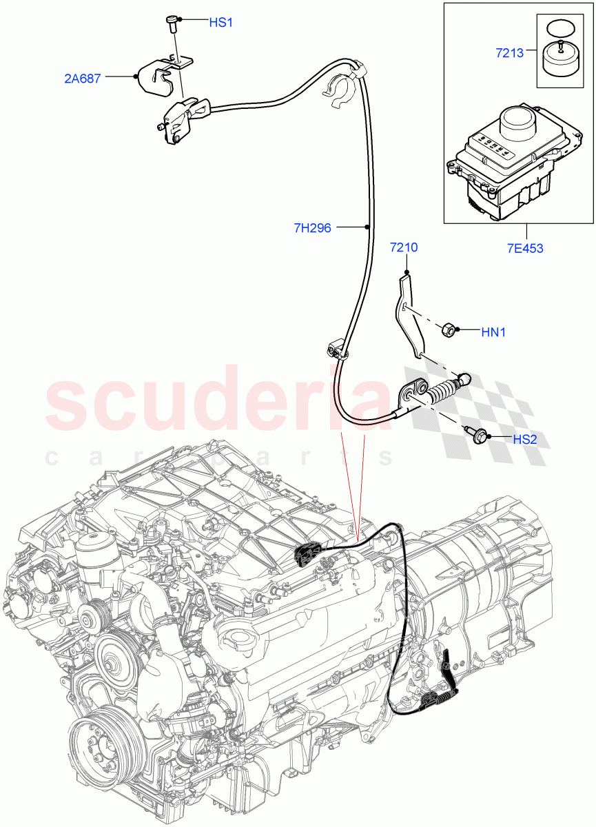 Gear Change-Automatic Transmission (5.0 Petrol AJ133 DOHC CDA, 8 Speed Auto Trans ZF 8HP70 4WD, 5.0L P AJ133 DOHC CDA S/C Enhanced) ((V) FROMJA000001) of Land Rover Land Rover Range Rover (2012-2021) [3.0 I6 Turbo Petrol AJ20P6]