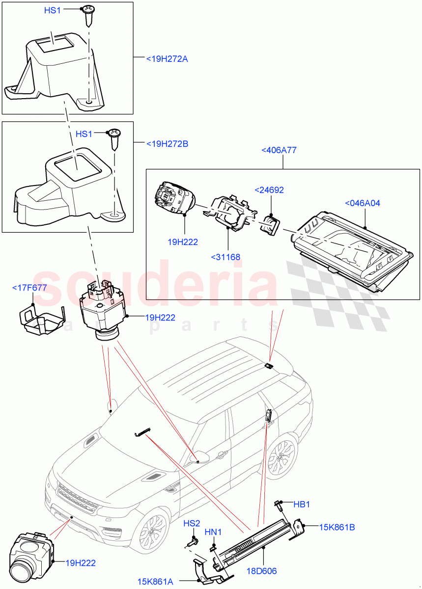 Camera Equipment (Surround Camera System) ((V) FROMGA000001) of Land Rover Land Rover Range Rover Sport (2014+) [3.0 Diesel 24V DOHC TC]