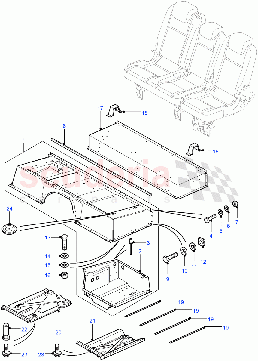 Seat Base Assembly ((V) FROM7A000001) of Land Rover Land Rover Defender (2007-2016)
