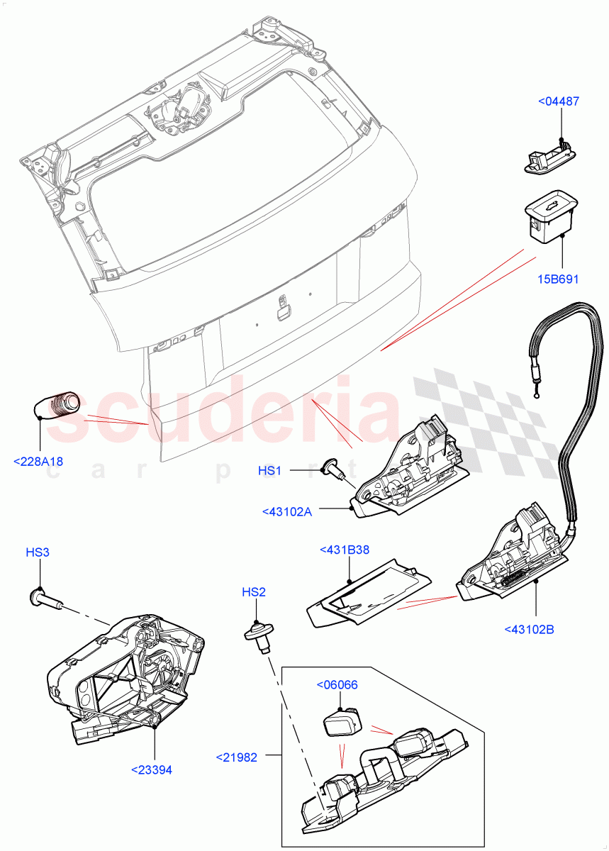 Luggage Compt/Tailgte Lock Controls(Itatiaia (Brazil))((V)FROMGT000001) of Land Rover Land Rover Range Rover Evoque (2012-2018) [2.0 Turbo Petrol AJ200P]