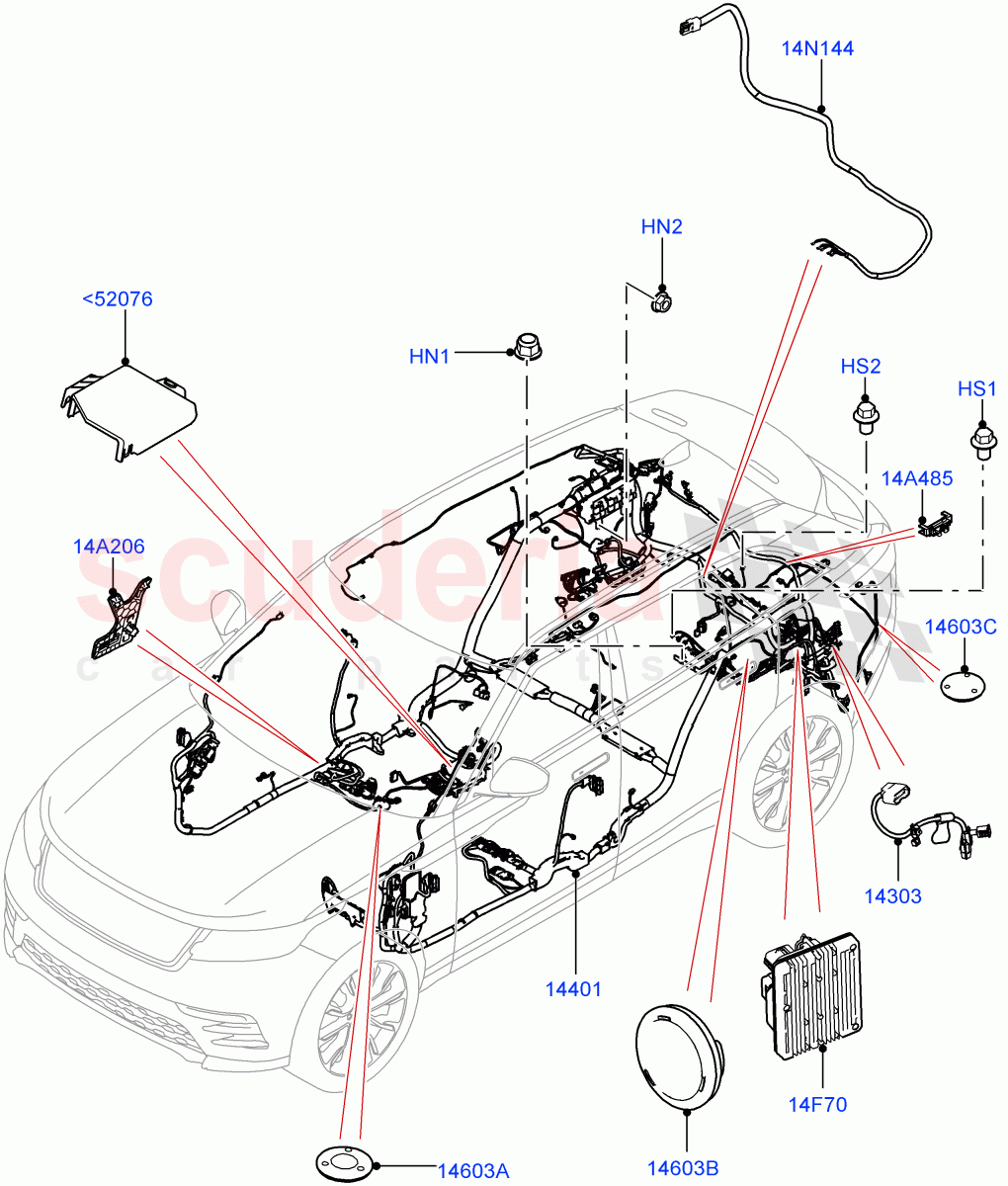 Main Harness of Land Rover Land Rover Range Rover Velar (2017+) [2.0 Turbo Petrol AJ200P]