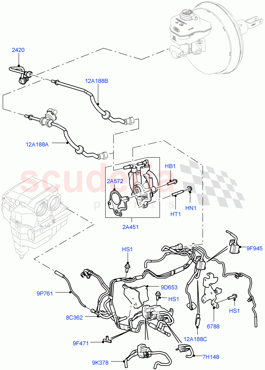 Vacuum Control And Air Injection(3.0 V6 Diesel,RHD)((V)FROMAA000001) of Land Rover Land Rover Range Rover Sport (2010-2013) [3.0 Diesel 24V DOHC TC]