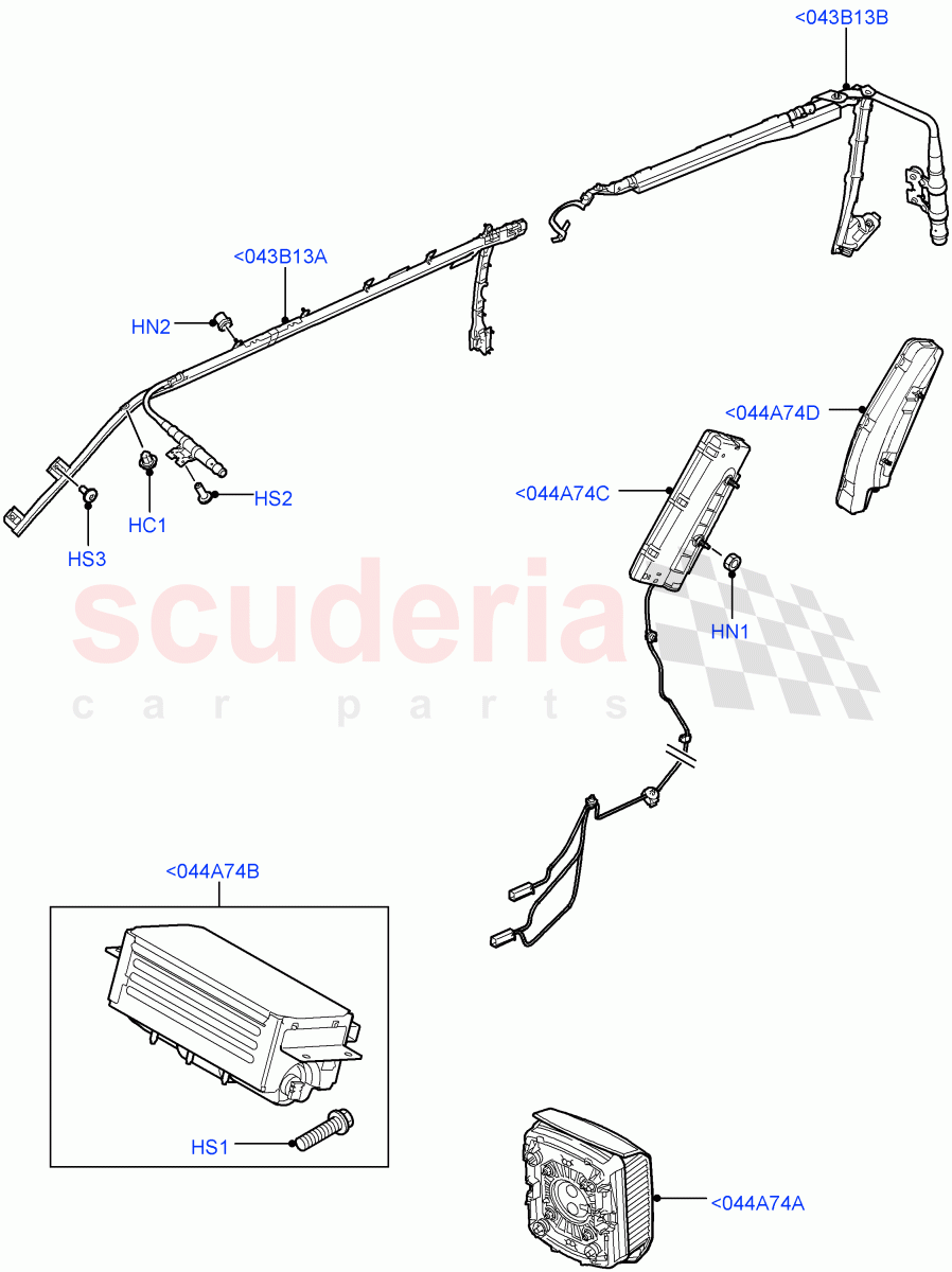 Airbag System(Airbag Modules)((V)FROMAA000001) of Land Rover Land Rover Discovery 4 (2010-2016) [5.0 OHC SGDI NA V8 Petrol]