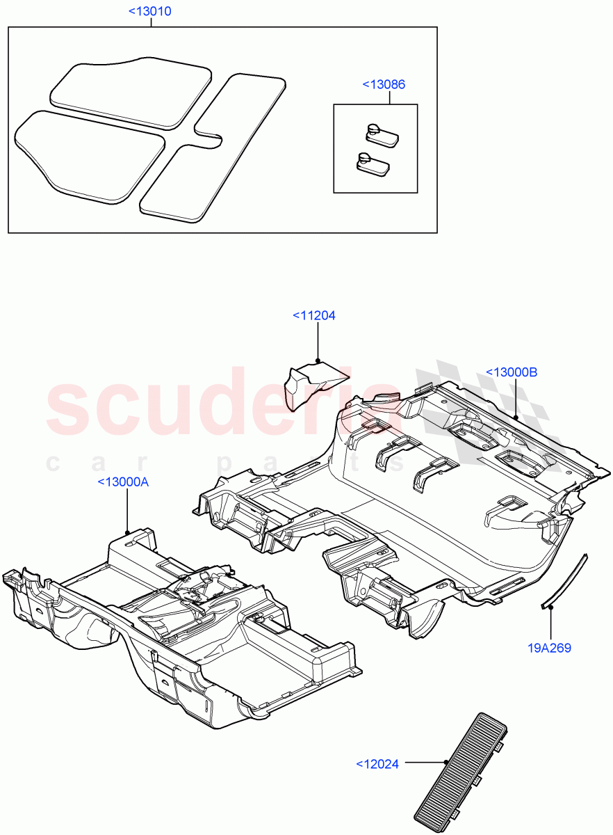 Floor Trim((V)FROMAA000001) of Land Rover Land Rover Range Rover (2010-2012) [3.6 V8 32V DOHC EFI Diesel]