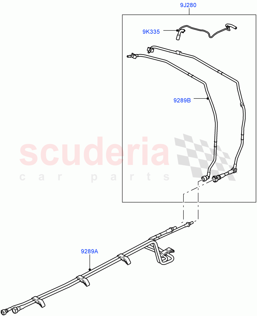 Fuel Lines (4.4L DOHC DITC V8 Diesel) ((V) FROMBA000001) of Land Rover Land Rover Range Rover (2010-2012) [4.4 DOHC Diesel V8 DITC]