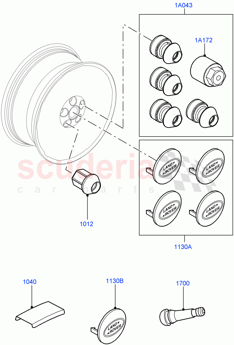 Wheels(Additional Equipment) of Land Rover Land Rover Range Rover Velar (2017+) [3.0 I6 Turbo Diesel AJ20D6]