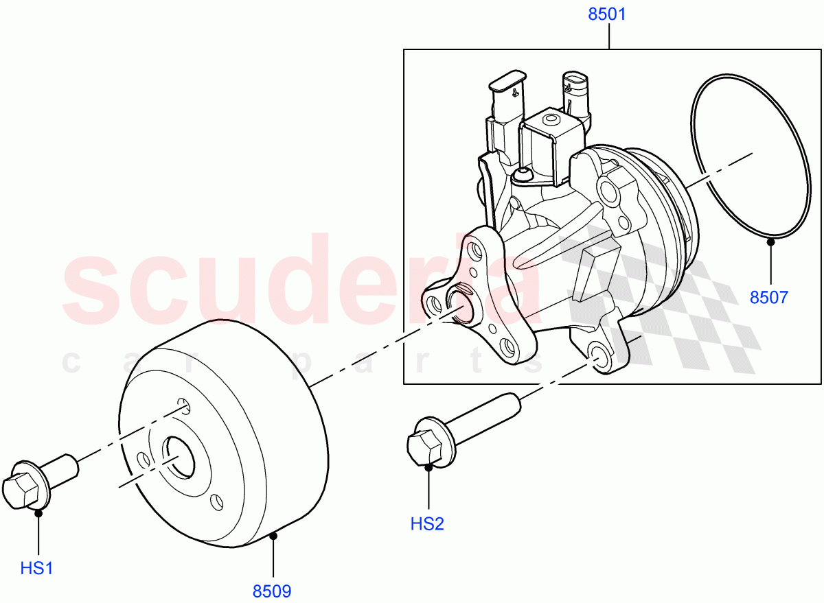 Water Pump(Main Unit)(3.0L AJ20P6 Petrol High)((V)FROMKA000001) of Land Rover Land Rover Range Rover Sport (2014+) [3.0 I6 Turbo Petrol AJ20P6]