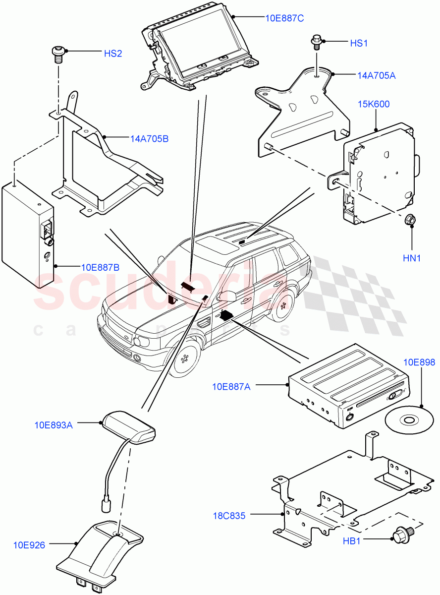 Navigation System((V)TO9A999999) of Land Rover Land Rover Range Rover Sport (2005-2009) [4.2 Petrol V8 Supercharged]