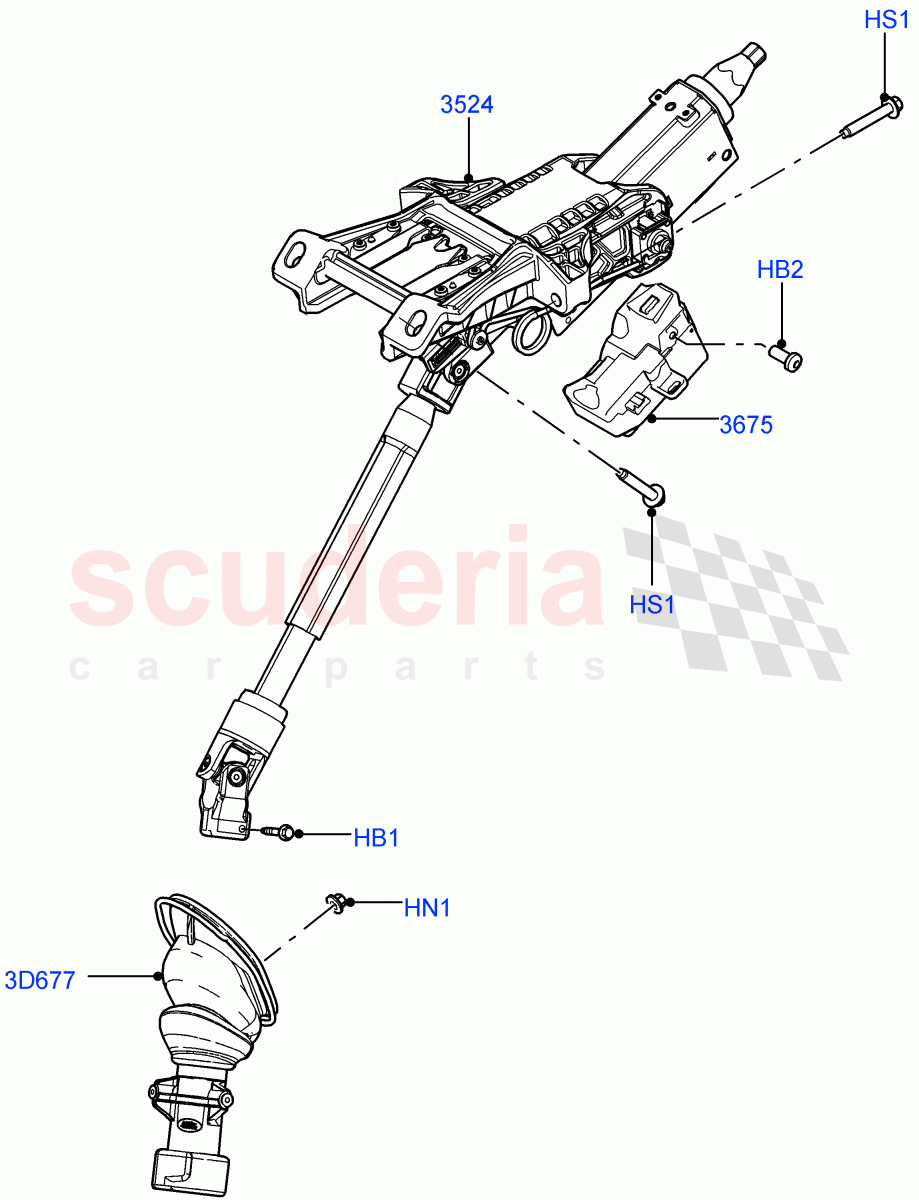 Steering Column(Itatiaia (Brazil))((V)FROMGT000001) of Land Rover Land Rover Range Rover Evoque (2012-2018) [2.0 Turbo Diesel]