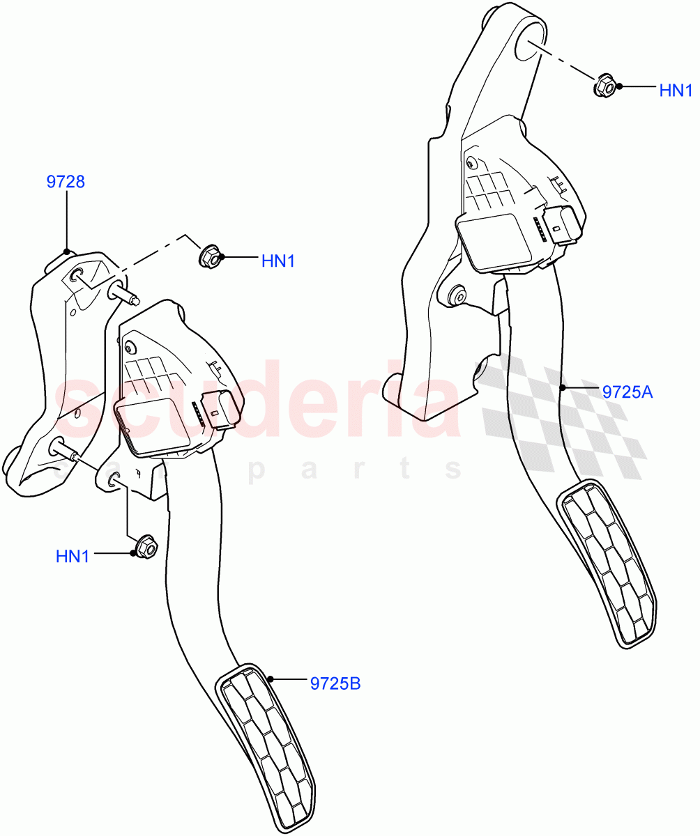 Accelerator/Injection Pump Controls(5.0L P AJ133 DOHC CDA S/C Enhanced)((V)FROMKA000001) of Land Rover Land Rover Range Rover Velar (2017+) [5.0 OHC SGDI SC V8 Petrol]