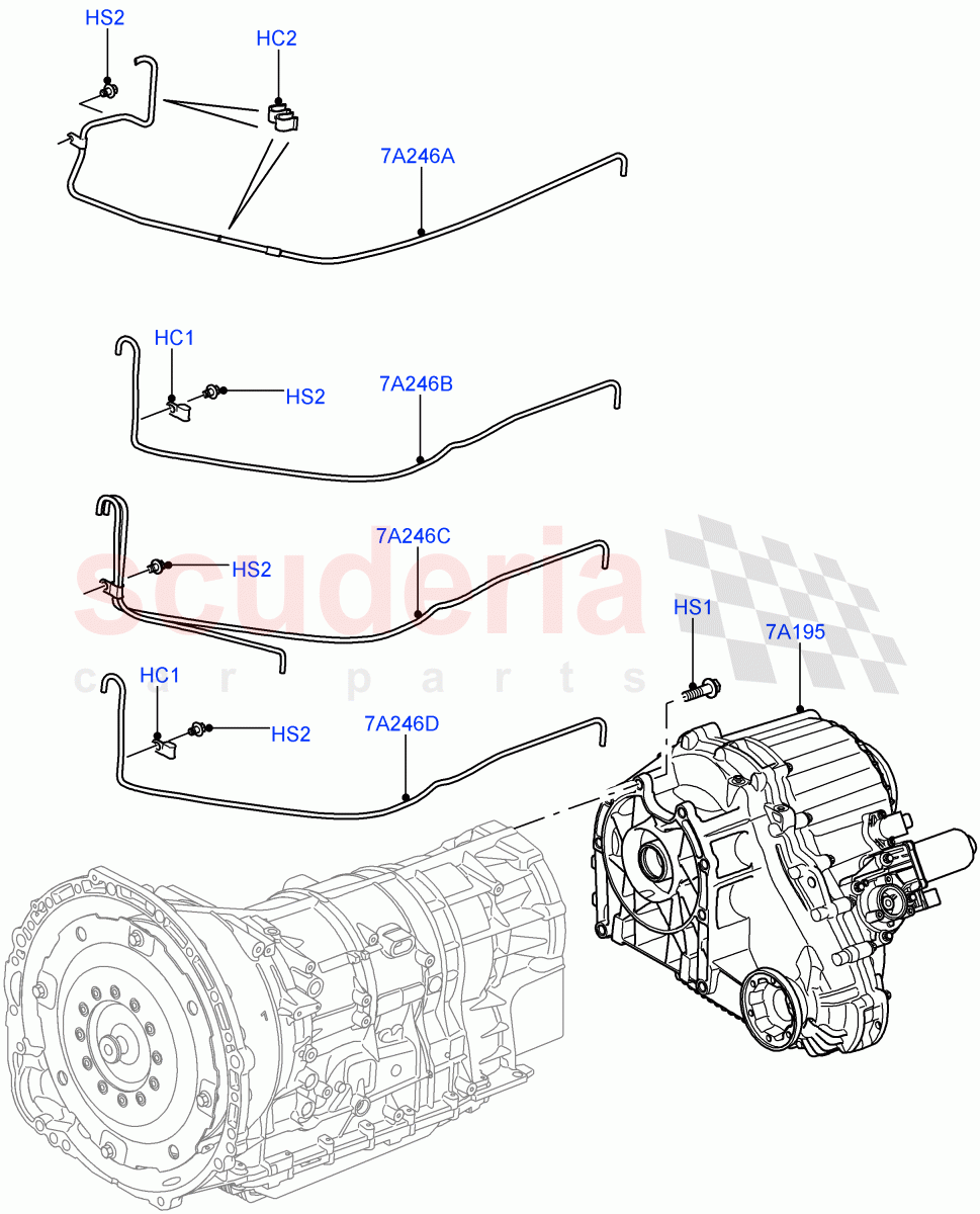 Transfer Drive Case(6 Speed Auto ZF 6HP26 Steptronic,6 Speed Man ZF S6-53,8 Speed Auto Trans ZF 8HP70 4WD,6 Speed Auto Transmission ZF 6HP28)((V)FROMAA000001,(V)TODA999999) of Land Rover Land Rover Range Rover Sport (2010-2013) [3.6 V8 32V DOHC EFI Diesel]