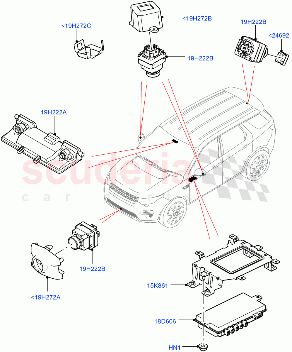 Camera Equipment (Changsu (China)) ((V) FROMFG000001) of Land Rover Land Rover Discovery Sport (2015+) [2.0 Turbo Petrol AJ200P]