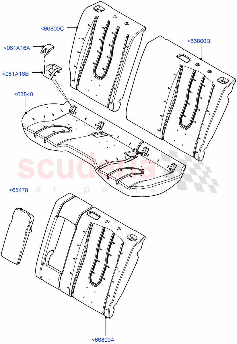 Rear Seat Pads/Valances & Heating(Itatiaia (Brazil),2nd Row Seat 60/40 (3 P) - Folding)((V)FROMGT000001) of Land Rover Land Rover Range Rover Evoque (2012-2018) [2.0 Turbo Petrol AJ200P]